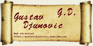 Gustav Đunović vizit kartica